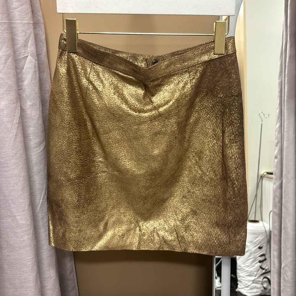 Vintage leather gold skirt